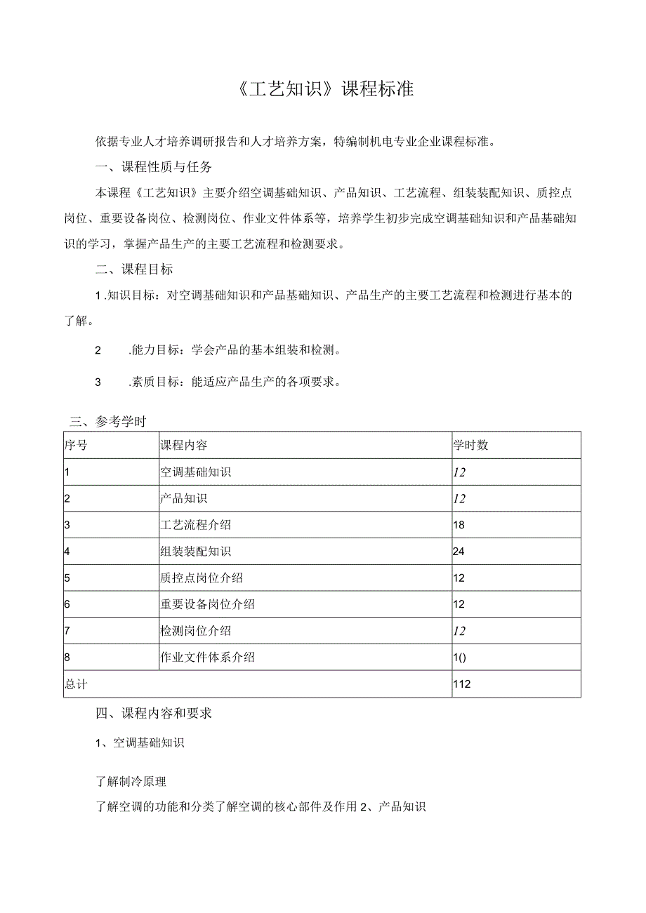 《工艺知识》课程标准.docx_第1页