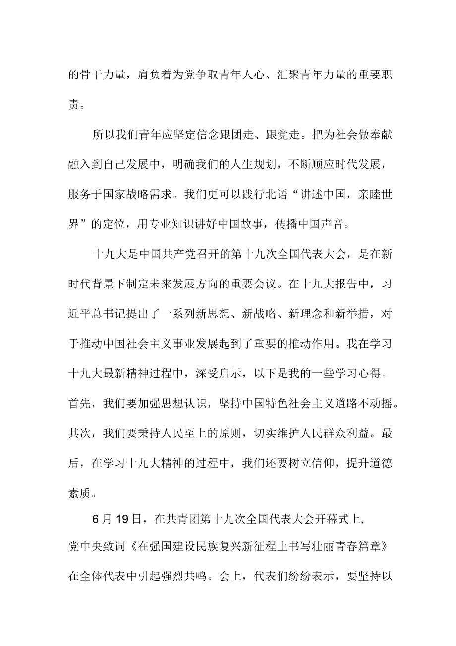 优秀教师学习贯彻共青团第十九次全国代表大会精神个人心得体会 四篇.docx_第2页