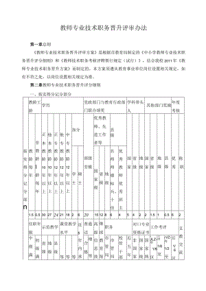 教师专业技术职务晋升评审办法.docx