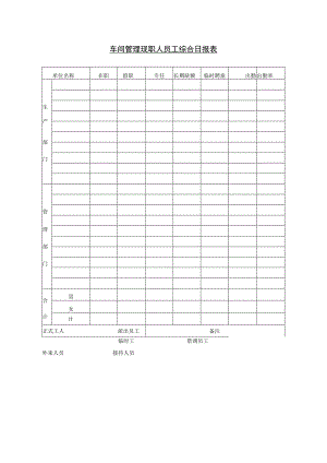 车间管理现职人员工综合日报表.docx
