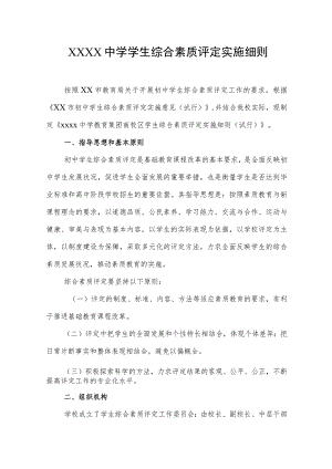 中学学生综合素质评定实施细则.docx