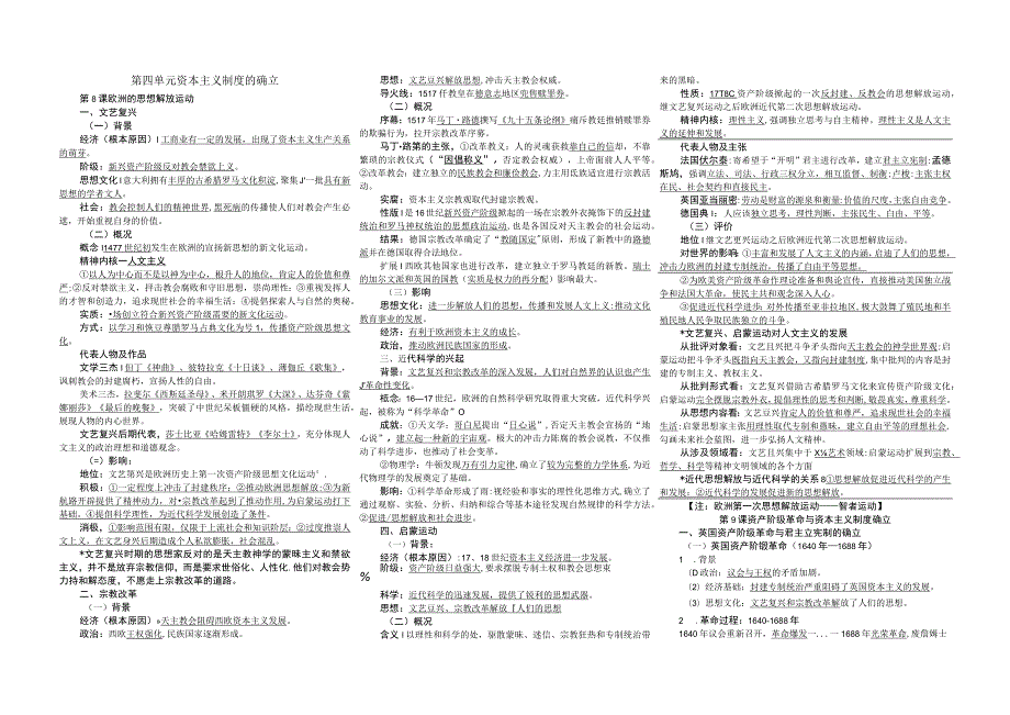 第四单元资本主义制度的确立.docx_第1页