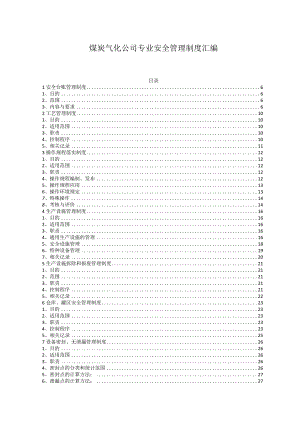 煤炭气化公司专业安全管理制度汇编.docx