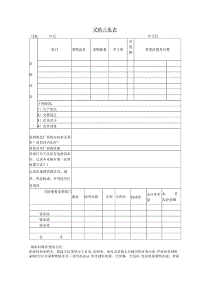 采购月报表参考范本.docx