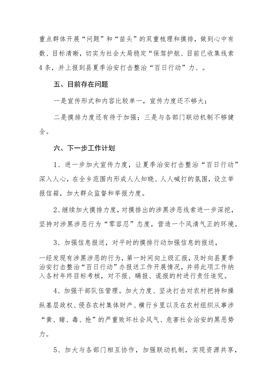 公安深入推进夏季治安打击整治百日行动工作总结报告七篇.docx_第3页