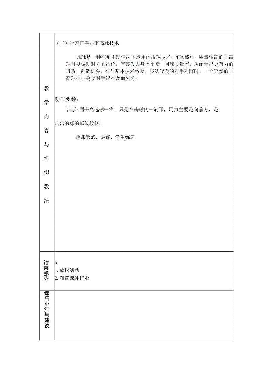 大学羽毛球教学学习接发球站位与准备姿势教案.docx_第2页