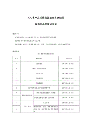 产品质量监督抽查实施细则——软体家具弹簧软床垫.docx