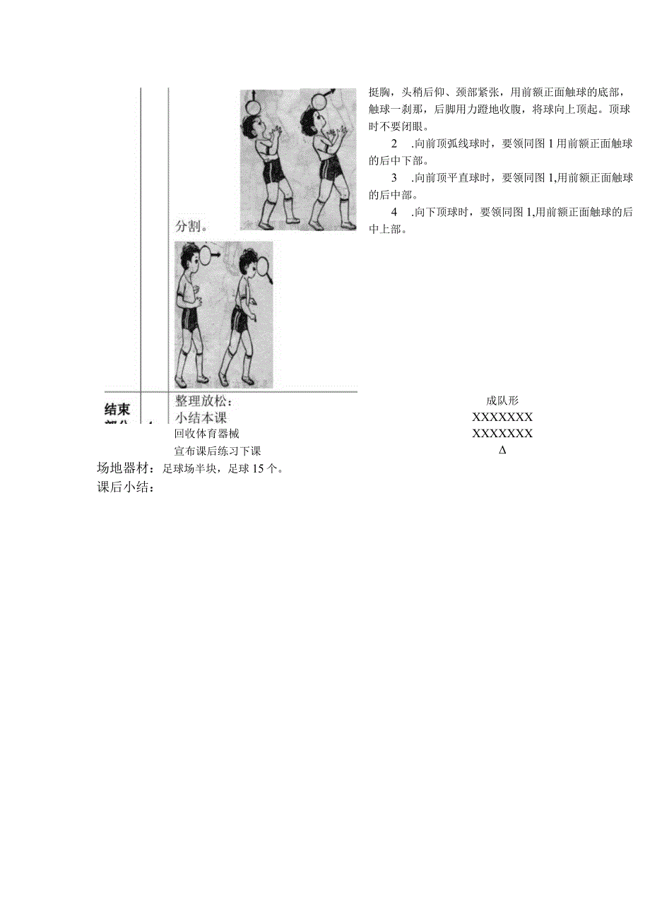 中小学足球头顶球训练第一课时四种头部前额顶球教案.docx_第2页