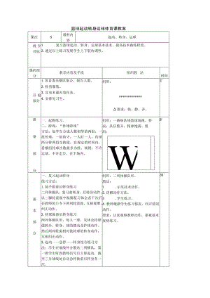 篮球起动转身运球体育课教案.docx