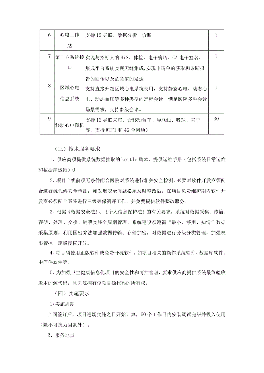 XX市人民医院全院心电数据管理平台采购项目采购需求.docx_第3页