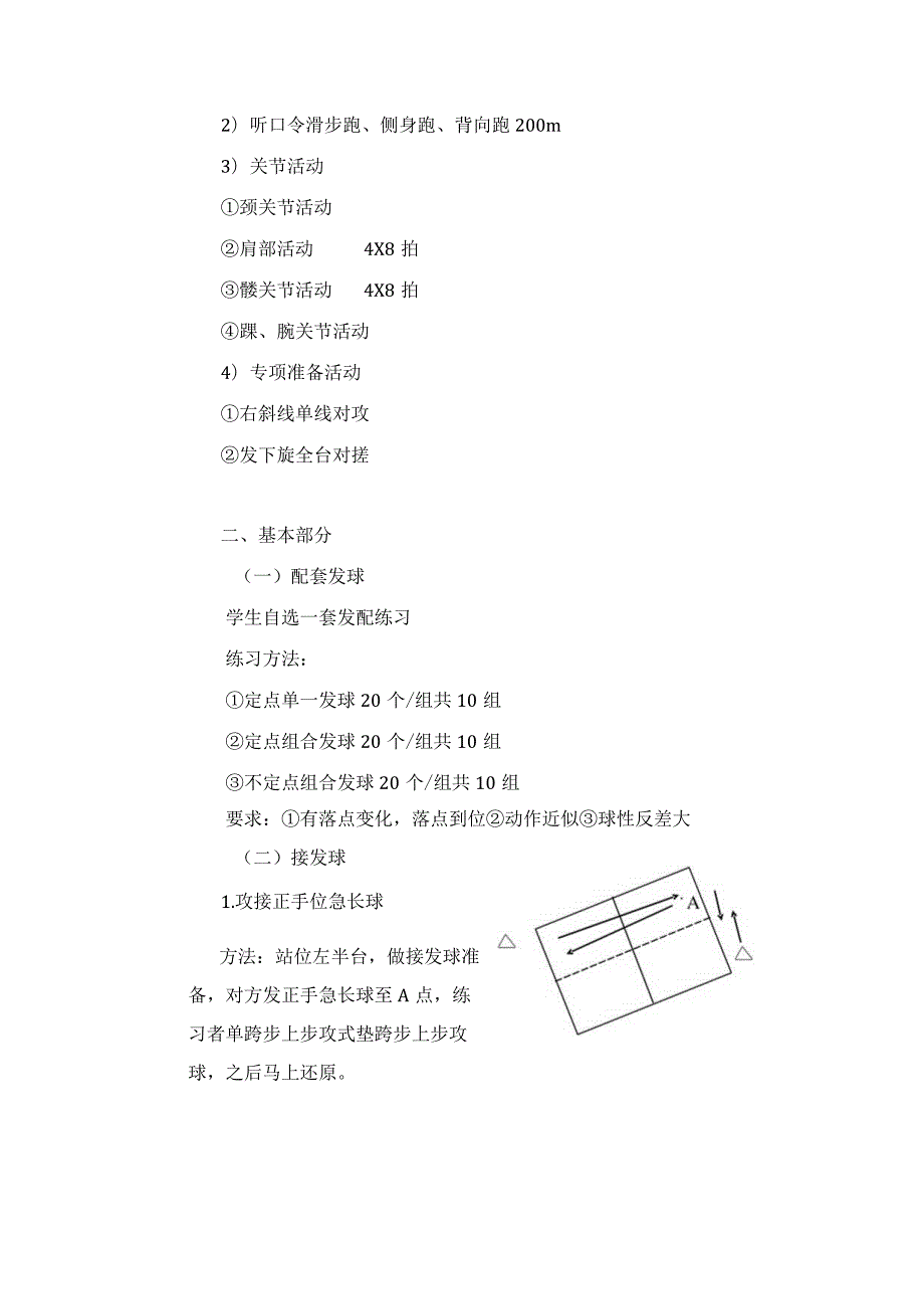 大学体育系乒乓球专选配套发球教案.docx_第2页