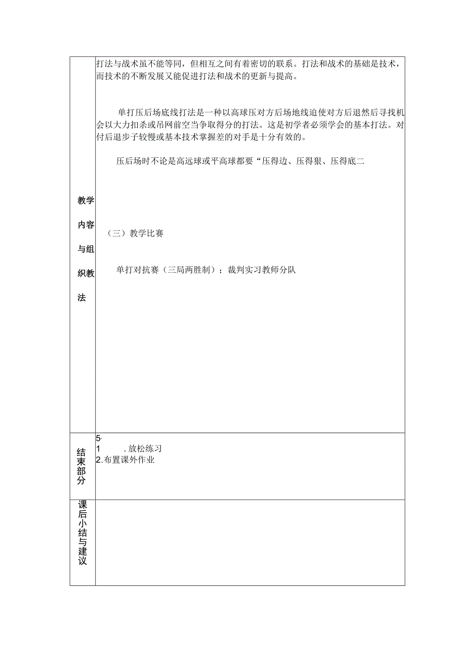 大学羽毛球教学介绍单打压后场底线打法教案.docx_第2页