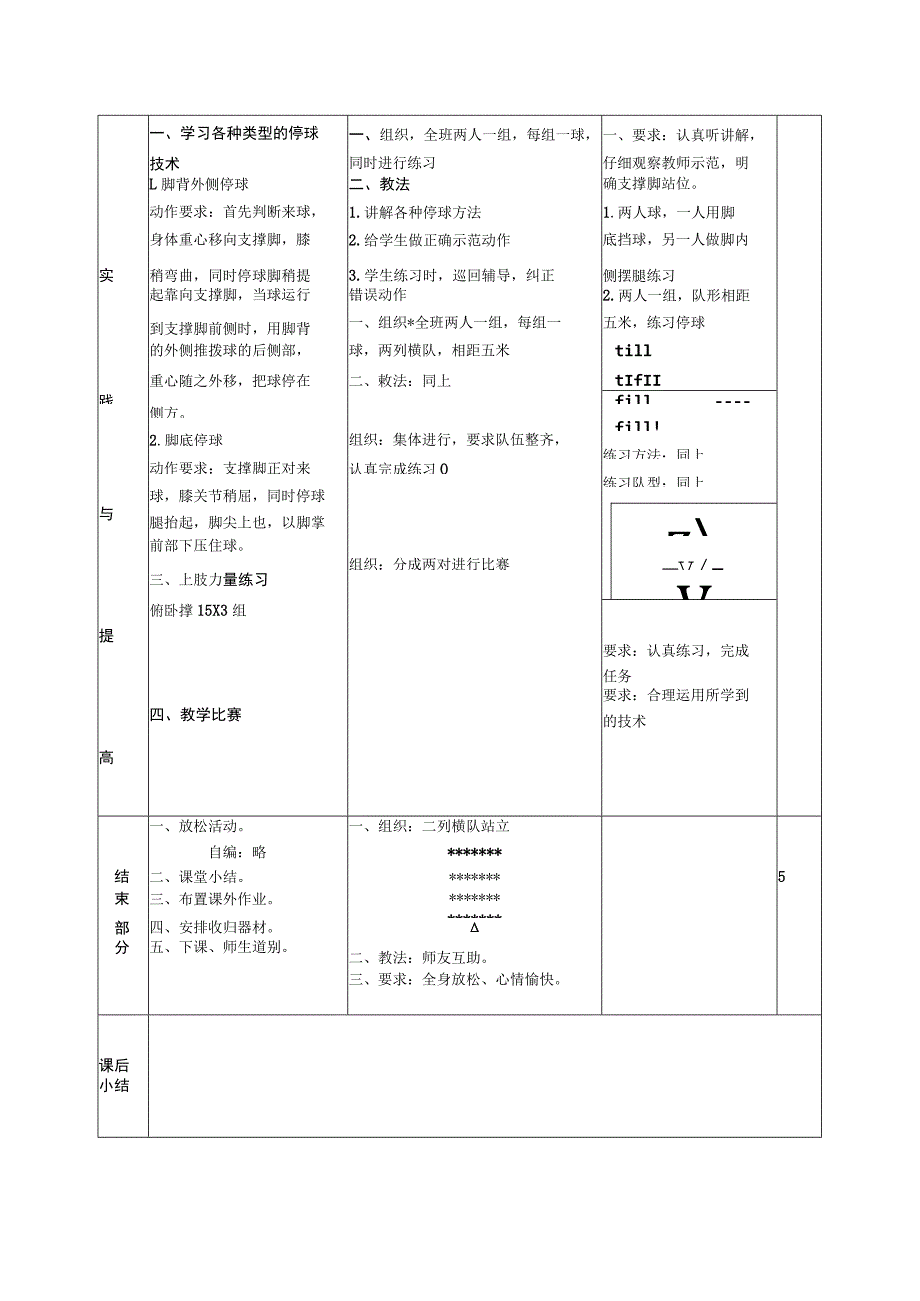 足球体育与健康学习各种停球技术教案.docx_第2页