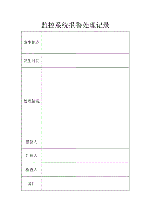 监控系统报警处理记录.docx