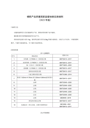 磷肥产品质量国家监督抽查实施细则（2023年版）.docx