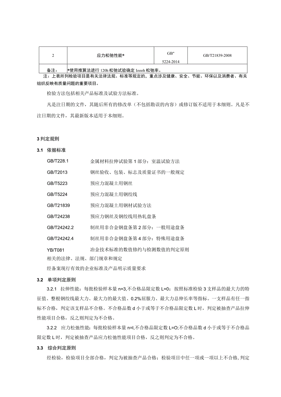 .预应力混凝土用钢材产品质量监督抽查实施细则_第2页