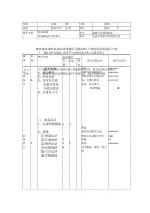 体育健身课时篮球拓展掌握在身体对抗下的投篮技术动作计划.docx