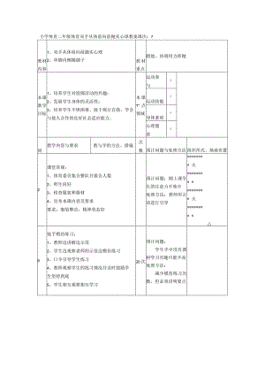 小学体育二年级体育双手从体前向前抛实心球教案.docx