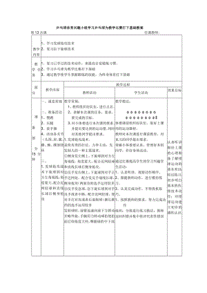 乒乓球体育兴趣小组学习乒乓球为教学比赛打下基础教案.docx