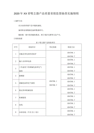 2020年吸尘器产品质量省级监督抽查实施细则.docx