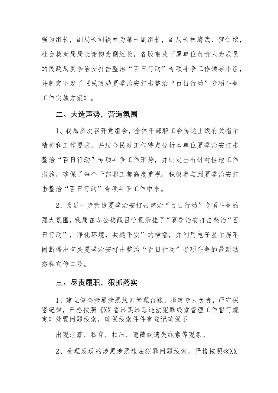 市公安局开展夏季治安打击整治”百日行动“进展情况汇报总结四篇模板.docx_第3页