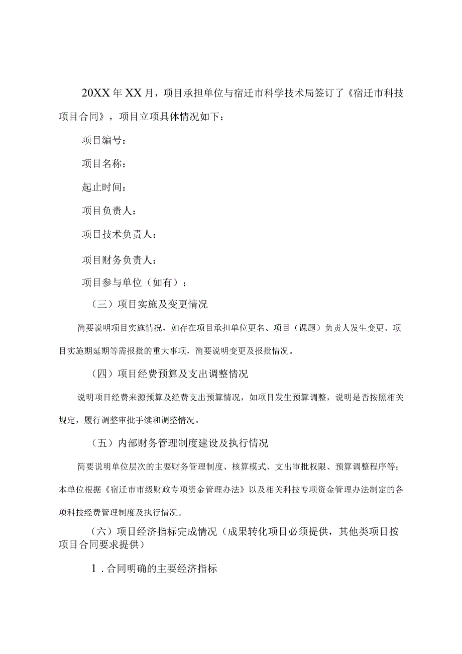 宿迁市科技计划项目财务审计报告（参考模板）.docx_第3页