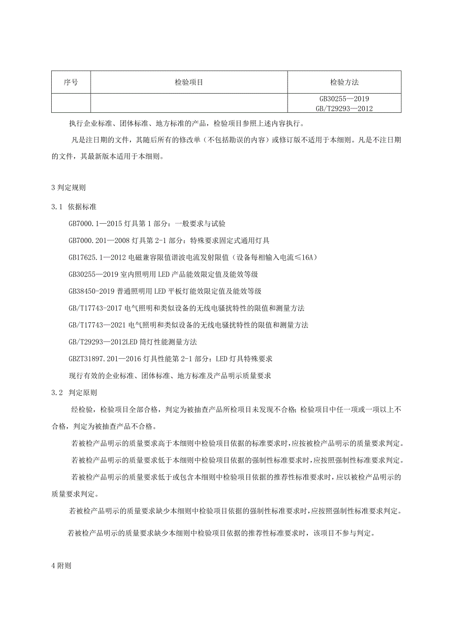 固定式通用灯具产品质量国家监督抽查实施细则（2023年版）.docx_第2页