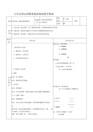 大学足球运球脚掌拖球基础教学教案.docx