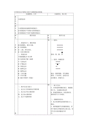 小学体育兵乒球第六周乒乓球推挡技术教案.docx