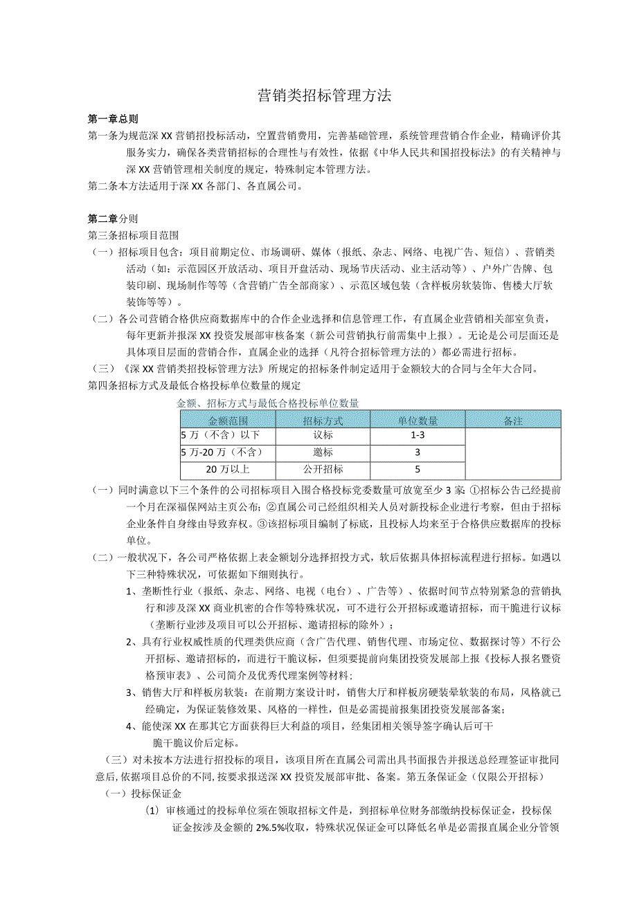 房地产企业营销类招标管理办法---内部资料.docx_第1页