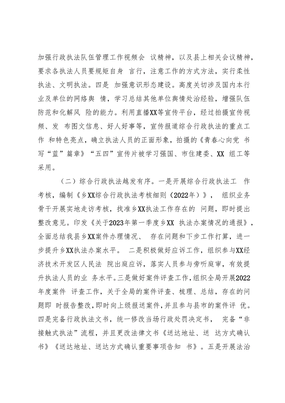 综合行政执法局党组半年总结和下半年计划.docx_第2页