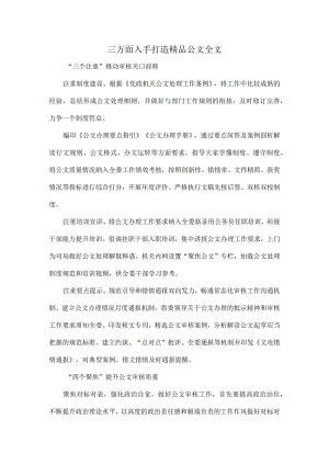 三方面入手打造精品公文全文.docx