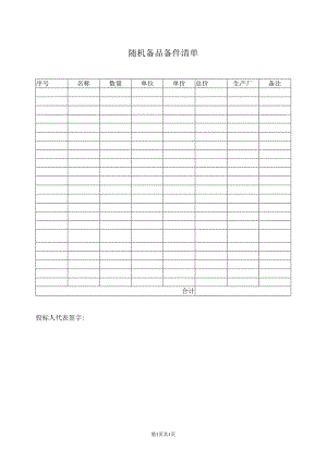 随机备品备件清单（2023年）.docx