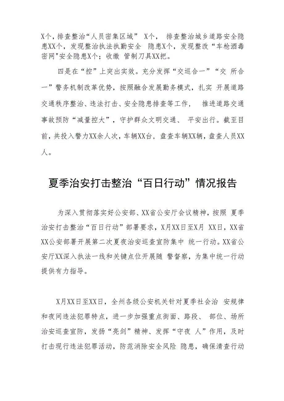 公安推进夏季治安打击整治“百日行动”总结六篇.docx_第2页