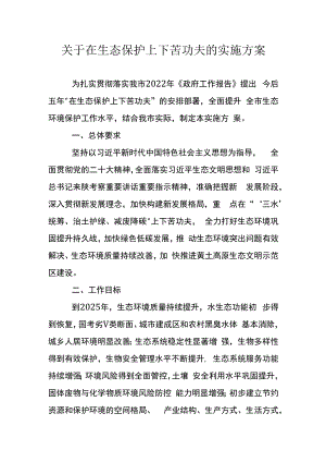 关于在生态保护上下苦功夫的实施方案.docx