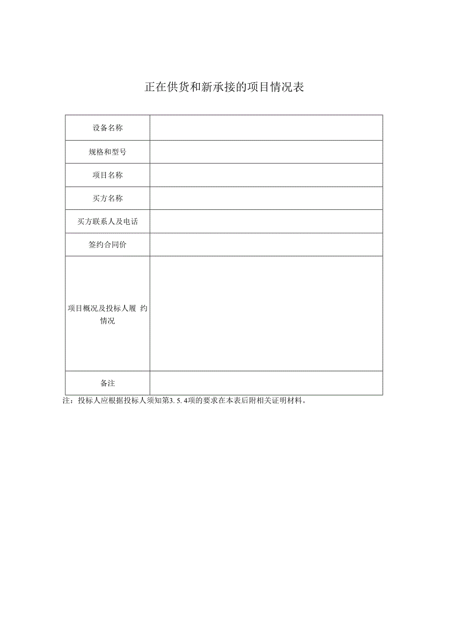 正在供货和新承接的项目情况表21(2023年).docx_第1页