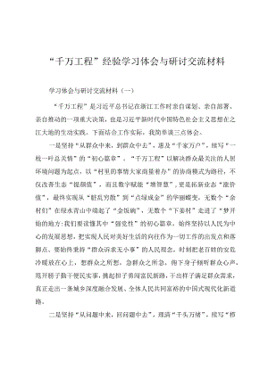 “千万工程”经验学习体会与研讨交流材料.docx