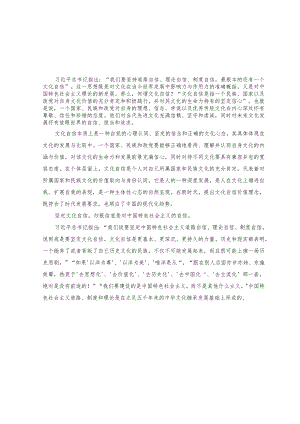 （12篇）2023年坚定文化自信建设文化强国专题学习交流研讨发言.docx