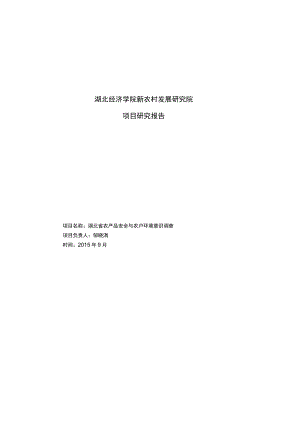 湖北经济学院新农村发展研究院项目研究报告.docx