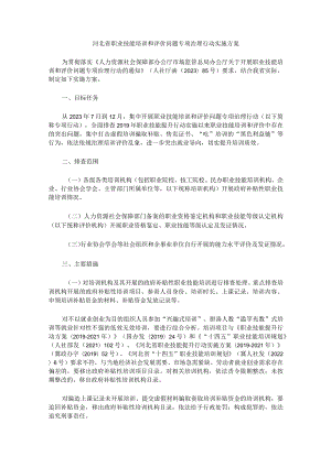 河北省职业技能培训和评价问题专项治理行动实施方案.docx