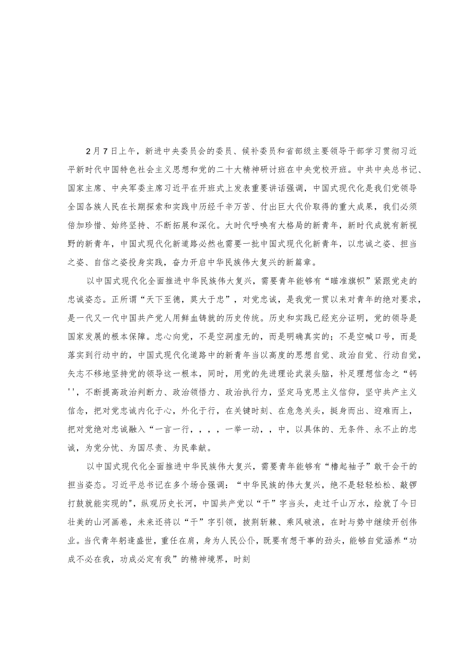 （4篇）正确理解和大力推进中国式现代化专题学习研讨发言心得体会（附党课讲稿）.docx_第1页