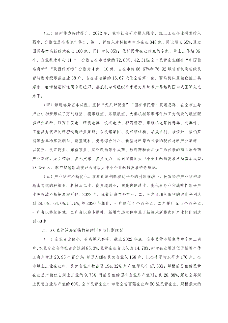 （2篇）2023年民营经济发展情况调研报告、心得体会.docx_第2页