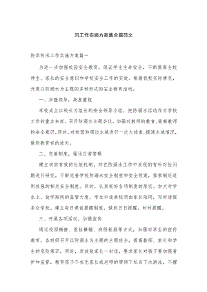 防洪防汛工作实施方案集合篇范文.docx