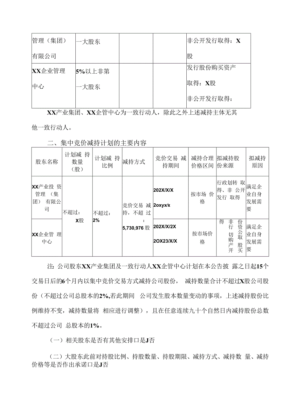 XX教育科技股份有限公司关于股东集中竞价减持股份计划的公告.docx_第2页