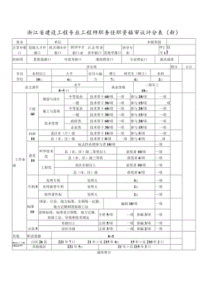 浙江省建设工程专业工程师职务任职资格审议评分表新.docx