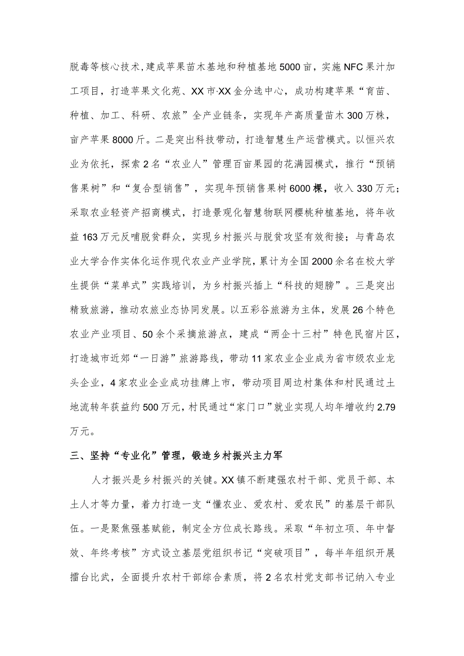 XX镇推动乡村振兴工作总结汇报.docx_第2页