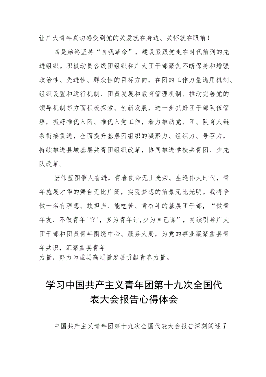 学习中国共产主义青年团第十九次全国代表大会报告心得体会七篇.docx_第3页