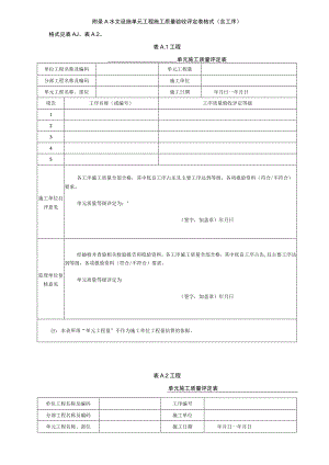 水文设施单元工程施工质量验收评定表格式（含工序）.docx