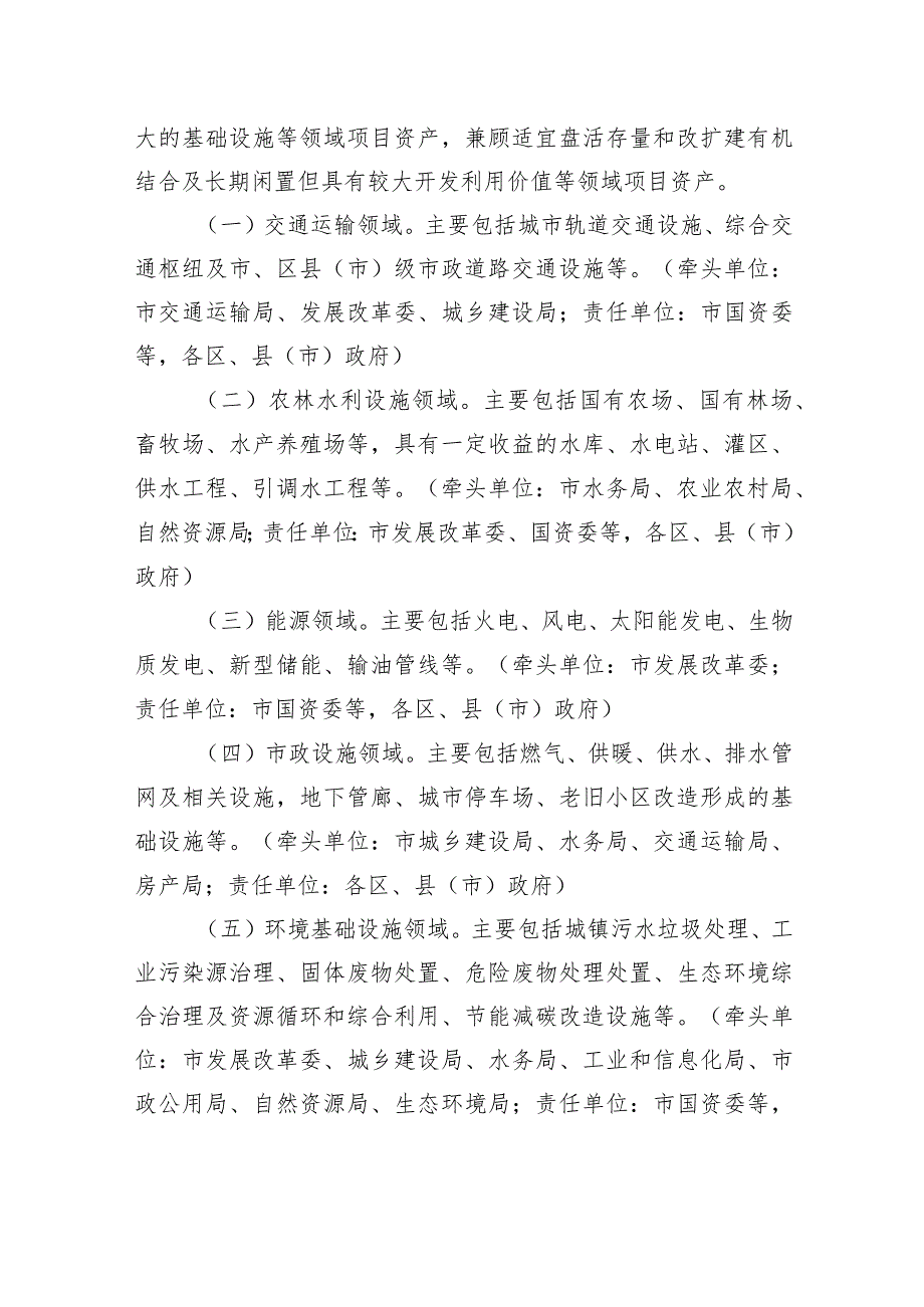 XX市推进重点领域盘活存量资产扩大有效投资实施方案（2023年7月21日）.docx_第3页