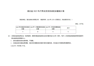 湖北省2023年户用光伏项目装机容量统计表.docx